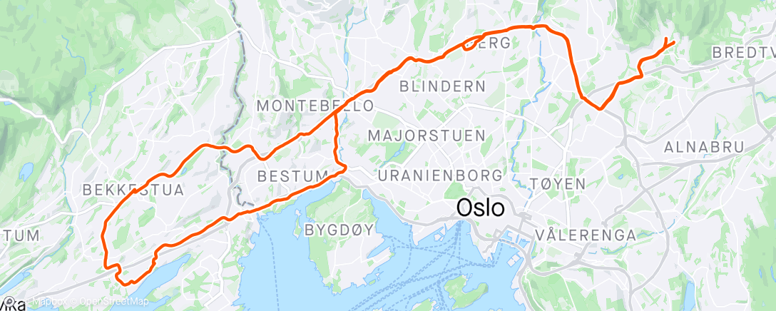 Map of the activity, Søndagstur med Camilla