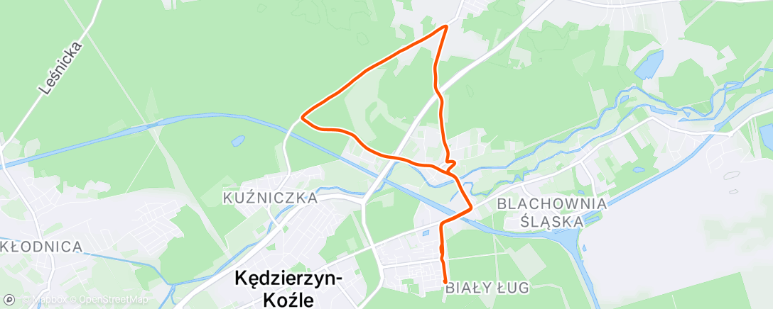 Map of the activity, Morning Run