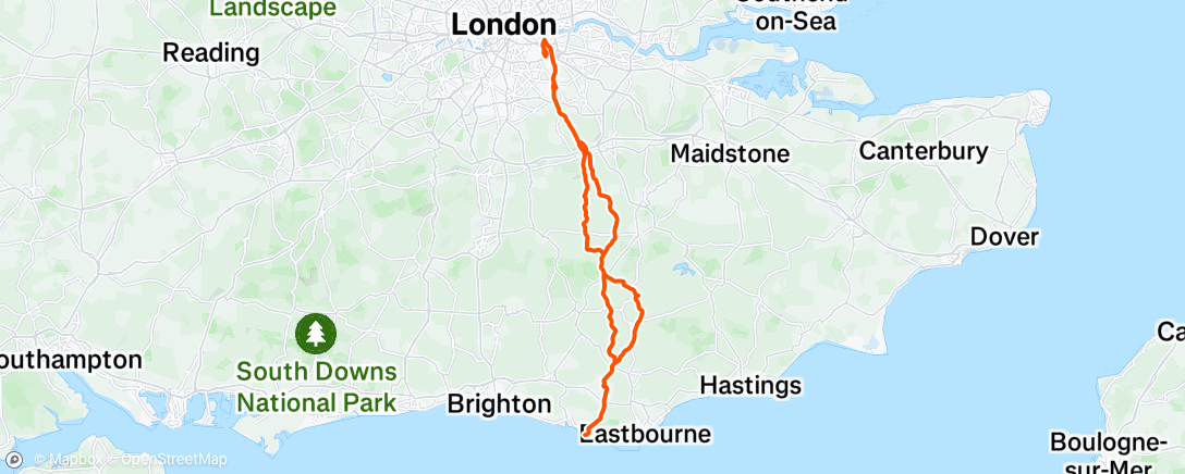 Map of the activity, The Shark Audax 🦈