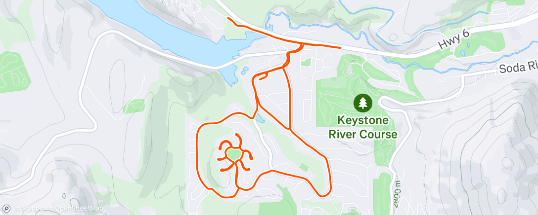 Map of the activity, Evening Run