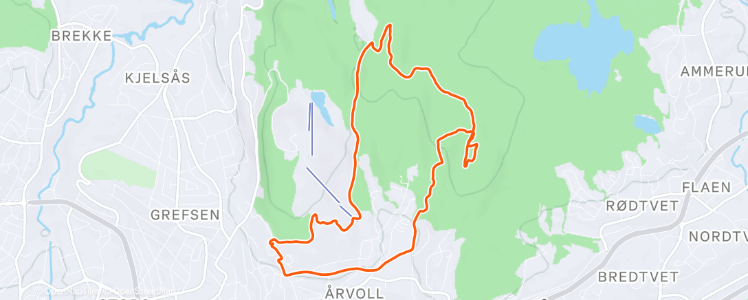 Map of the activity, Afternoon Ride