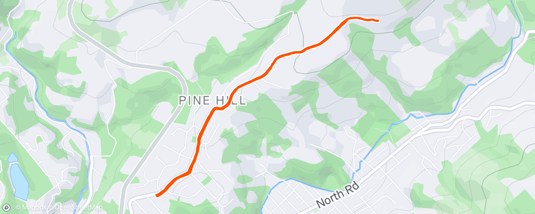 Map of the activity, Afternoon Run