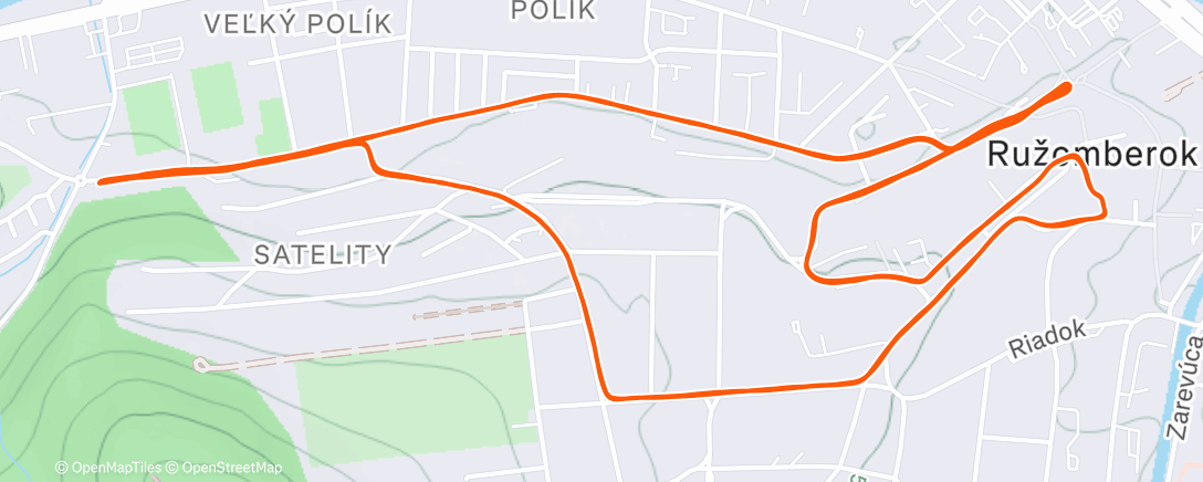 Map of the activity, iron .run® 8. Liptovský Štefanský beh