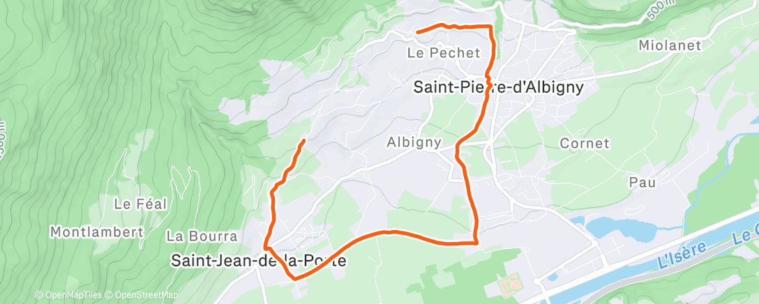 Map of the activity, Randonnée dans l'après-midi