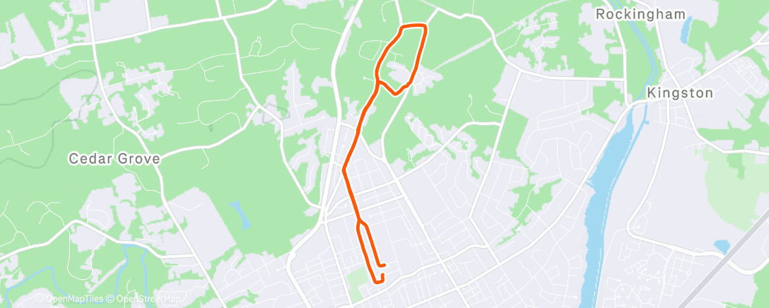 Map of the activity, Morning Run