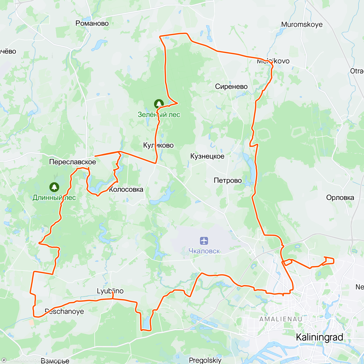 Map of the activity, Первомайские грунты