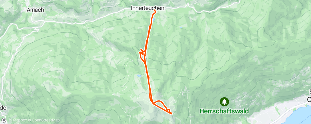 Map of the activity, Hut trip