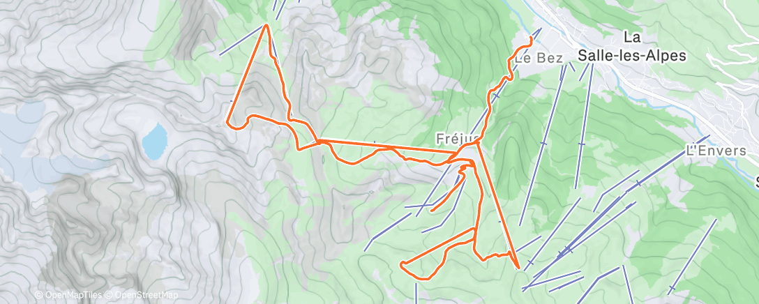 Map of the activity, Morning Alpine Ski