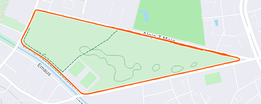 Map of the activity, Evening Run