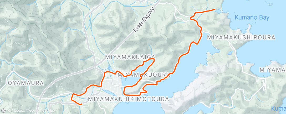 アクティビティ「ROUVY - Tour de TAKI | Kihoku course」の地図