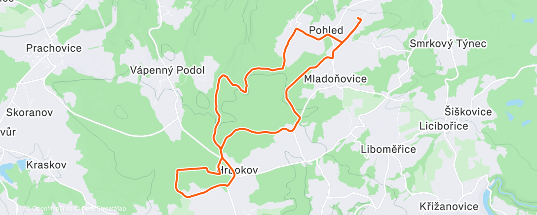 Map of the activity, Afternoon Mountain Bike Ride