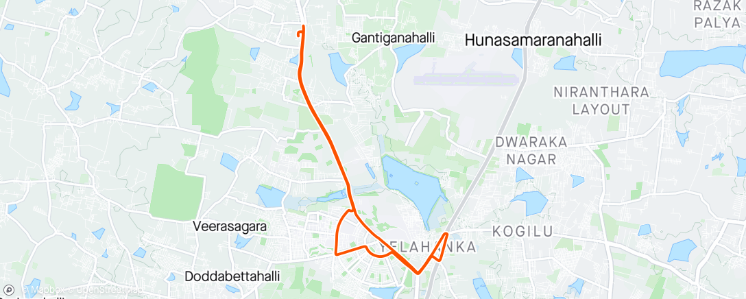 Map of the activity, Ride to meet a friend and to attend some work