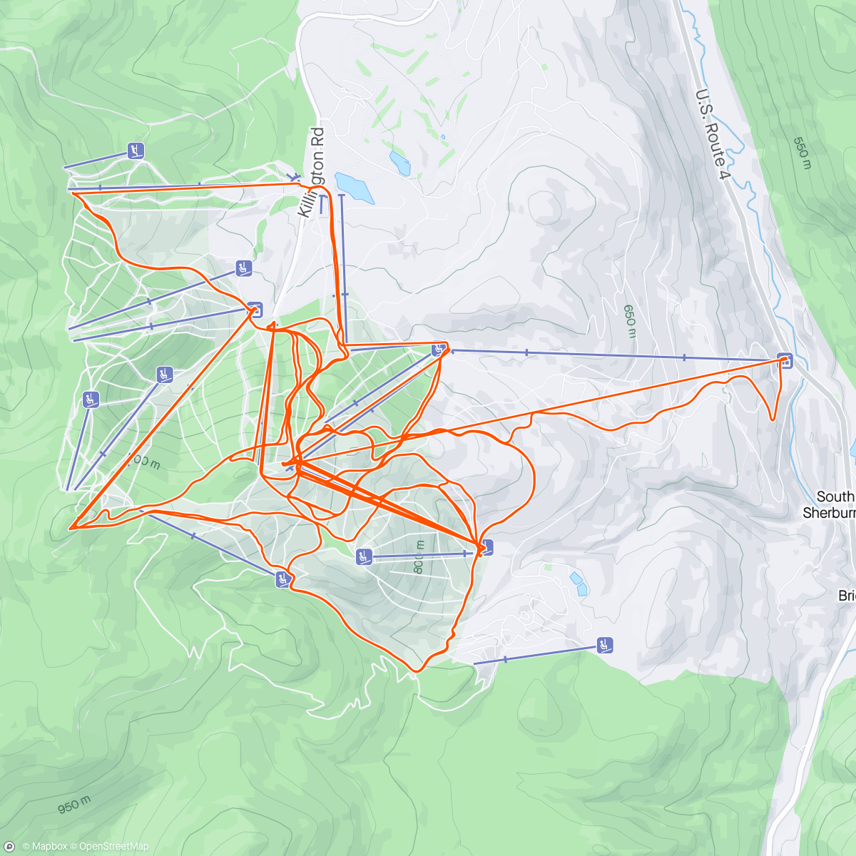 Map of the activity, I’ll Take the Long Way