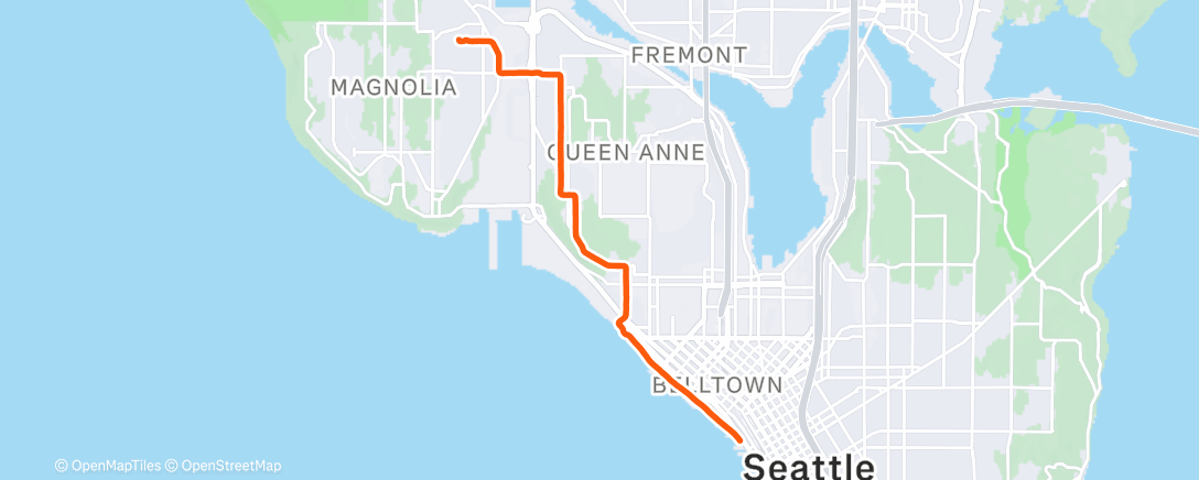 Map of the activity, Morning Run