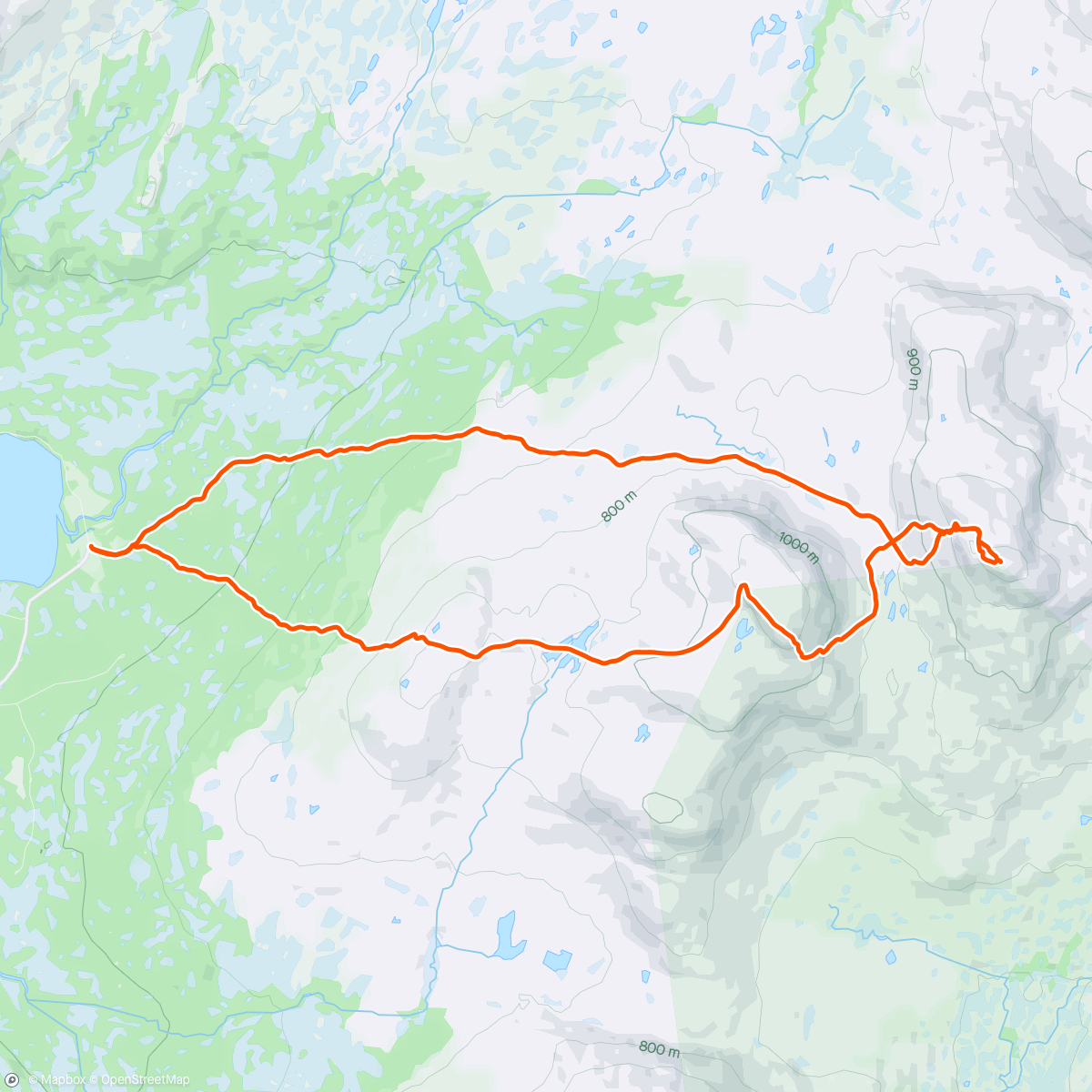 Map of the activity, Kjølhaugan