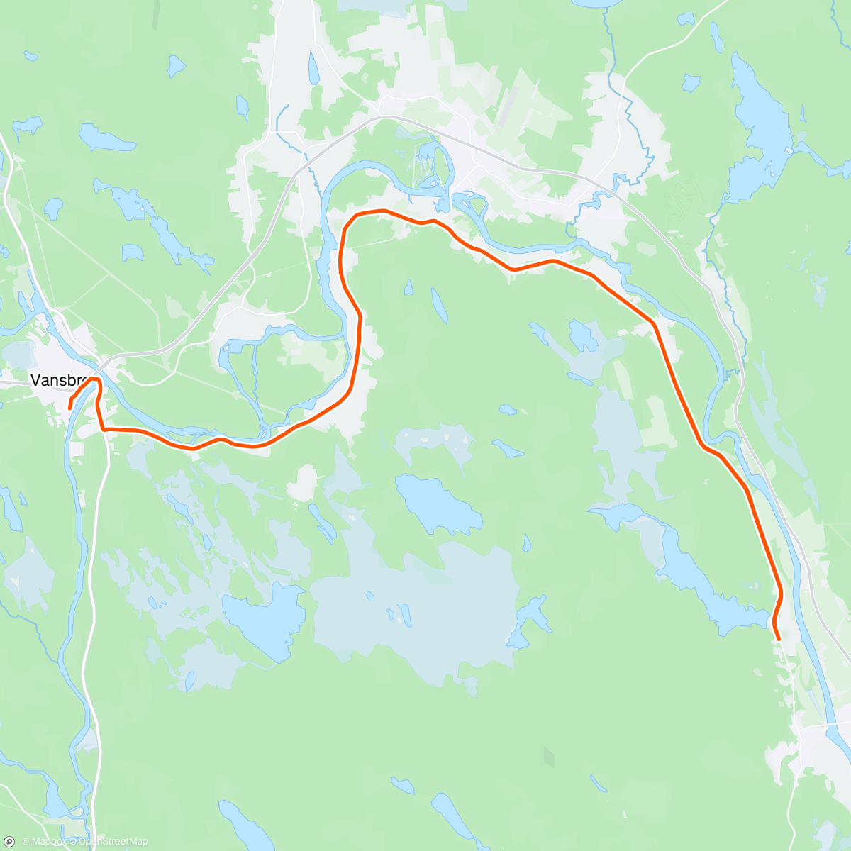 Карта физической активности (ROUVY - Challenge Vansbro 30 km | Sweden)