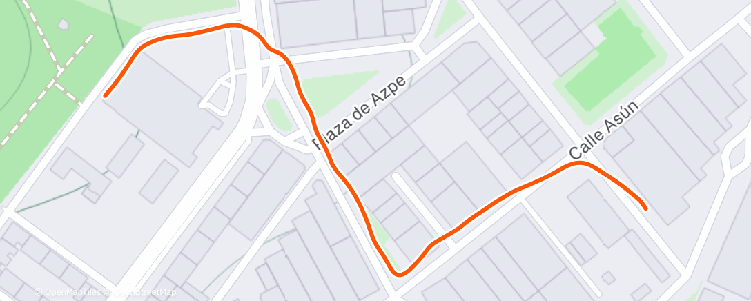 Map of the activity, Carrera de tarde