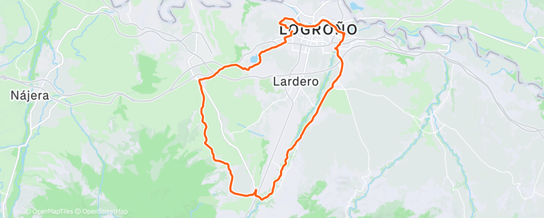 Map of the activity, Afternoon Ride