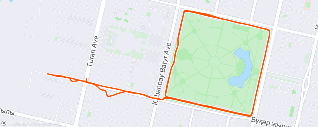 Map of the activity, Lunch Run