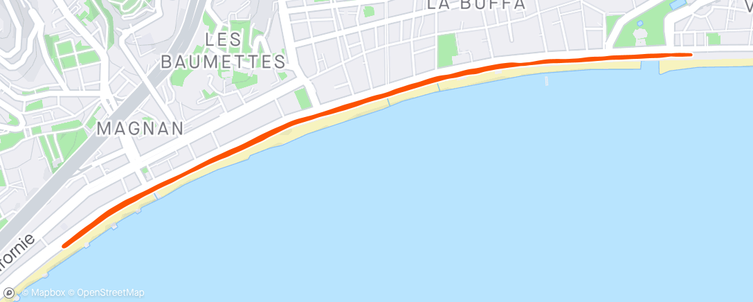 Map of the activity, Morning Run