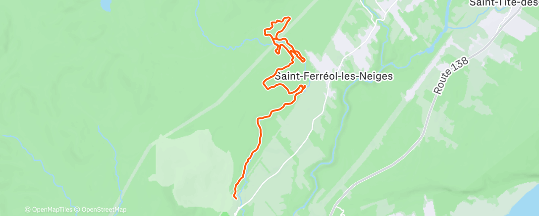 Map of the activity, Family ski