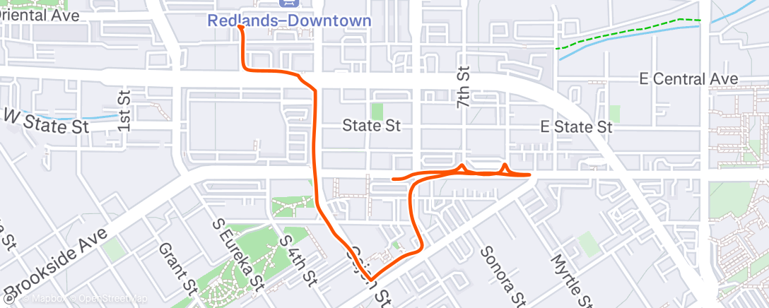 Map of the activity, Night Run