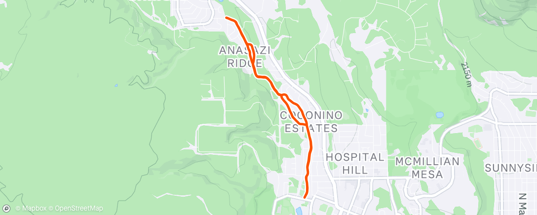 Map of the activity, Morning Run