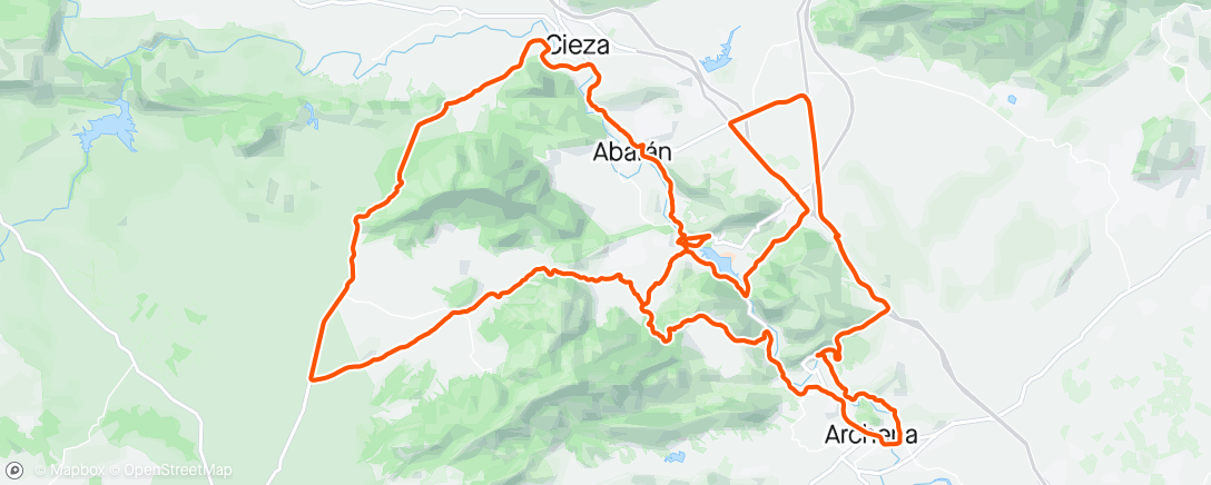 Mapa da atividade, II Desafío Cimas de Blanca 2024