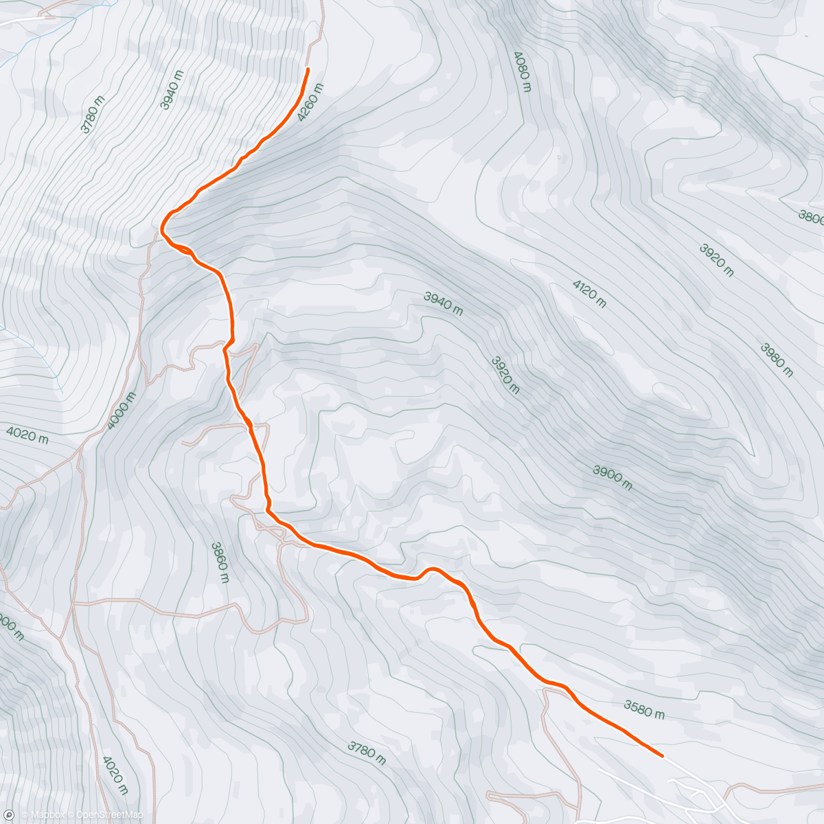 Map of the activity, Mount Sherman summit. Snowshoes. With John C.