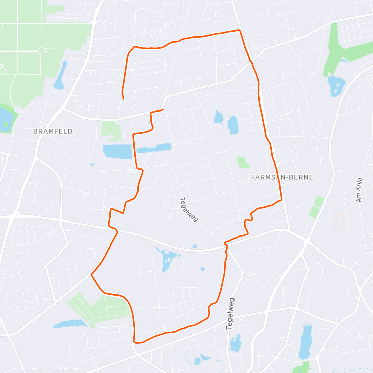 Map of the activity, 10 km sind kein Ponyhof