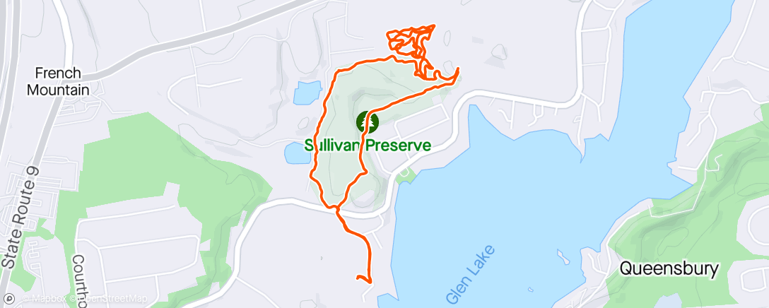 Mapa da atividade, Sullivan preserve - new swamp trail