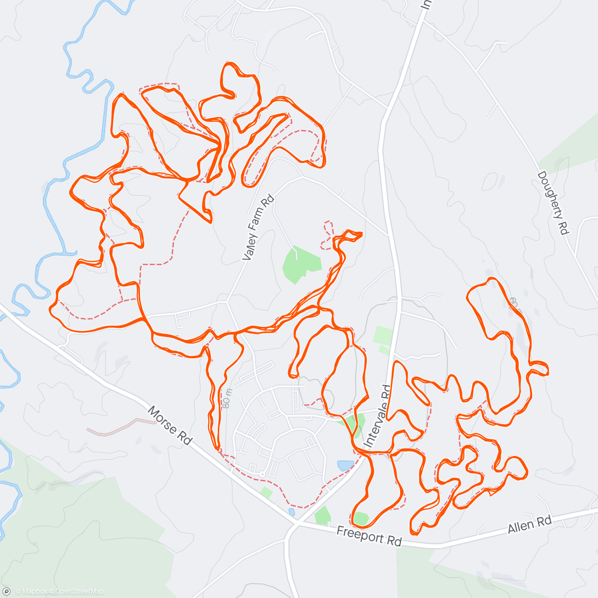 Map of the activity, Pineland farms 100k