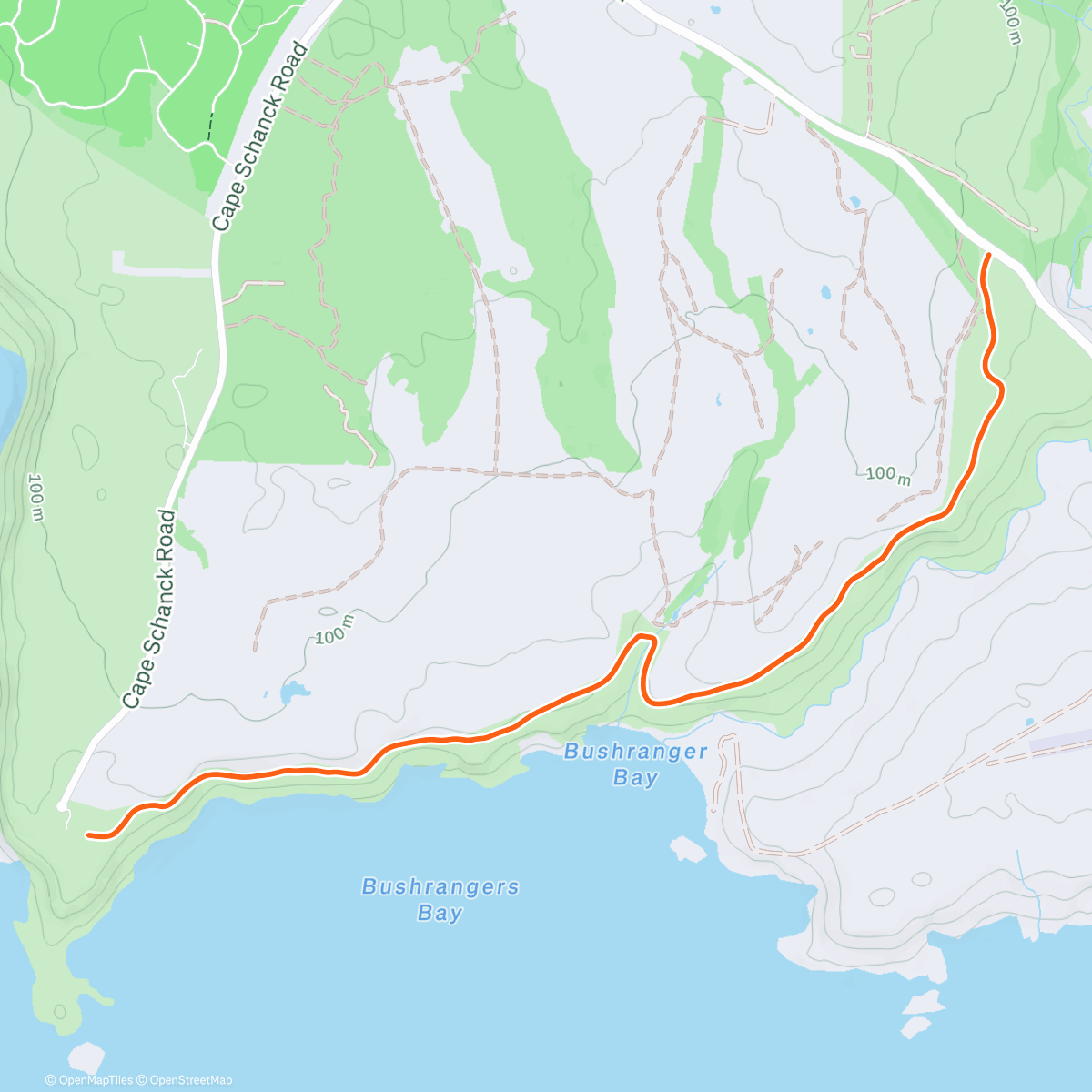 Map of the activity, Evening Run