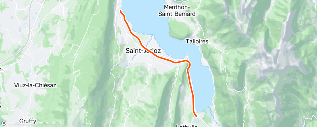 Mapa da atividade, Tempo mixte : 3/4/5/5/4/3 + 6x30/30 récup 1’/1’30/2’/2’/1’30/1
