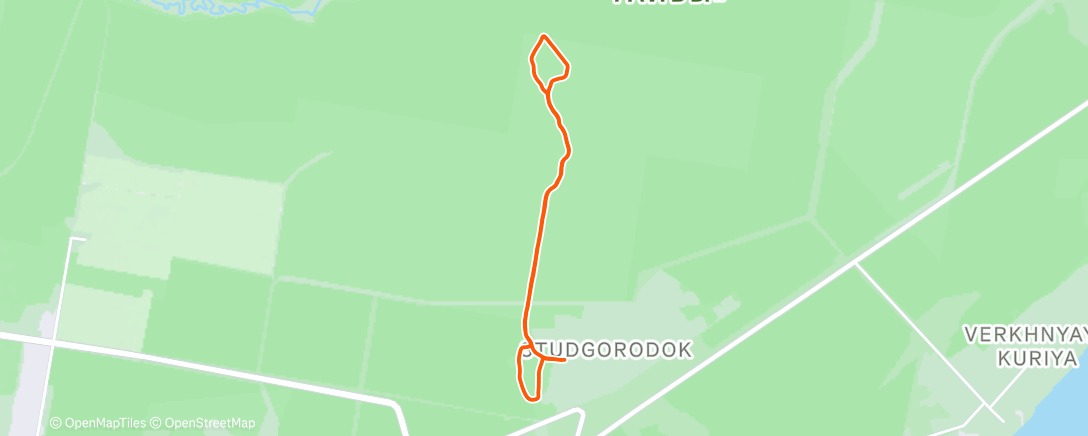 Map of the activity, Afternoon Nordic Ski