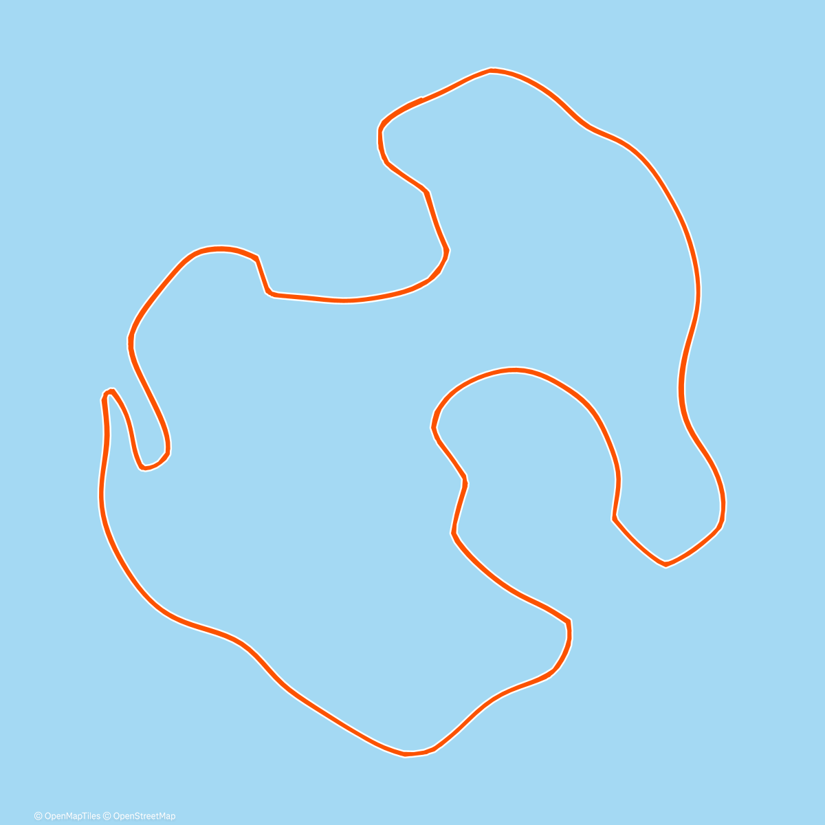 Map of the activity, Zwift - Volcano Circuit in Watopia