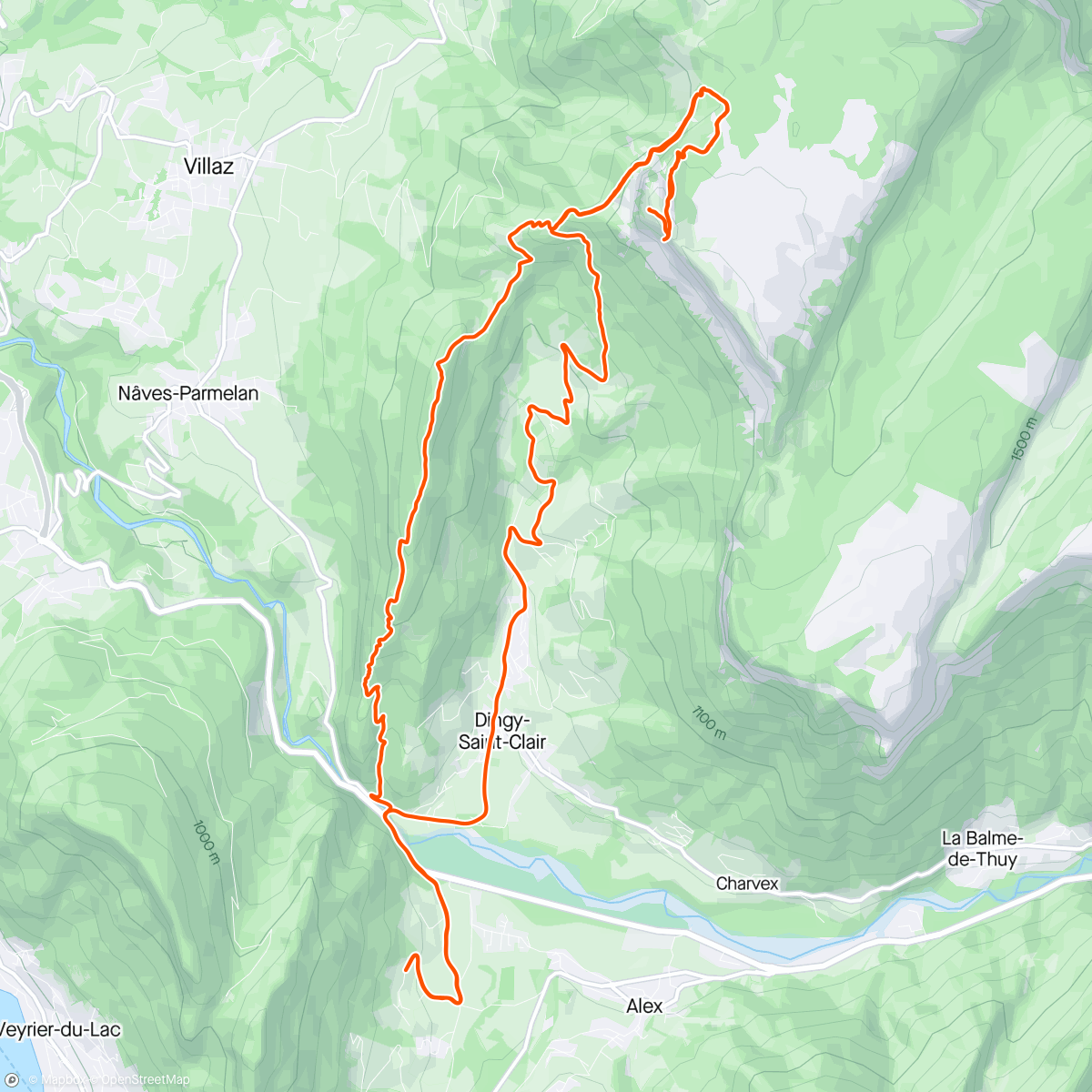 Map of the activity, House view from Parmelan 🏔️🐶🤩