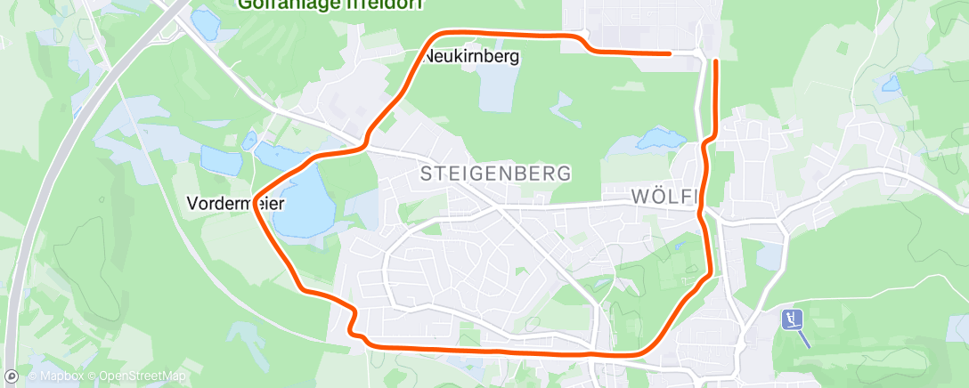 Map of the activity, 2nd outdoor run of the year