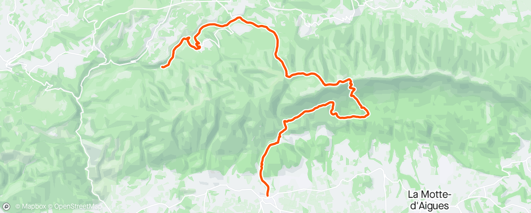 Map of the activity, Traversée du Lubéron par les crêtes J3/3