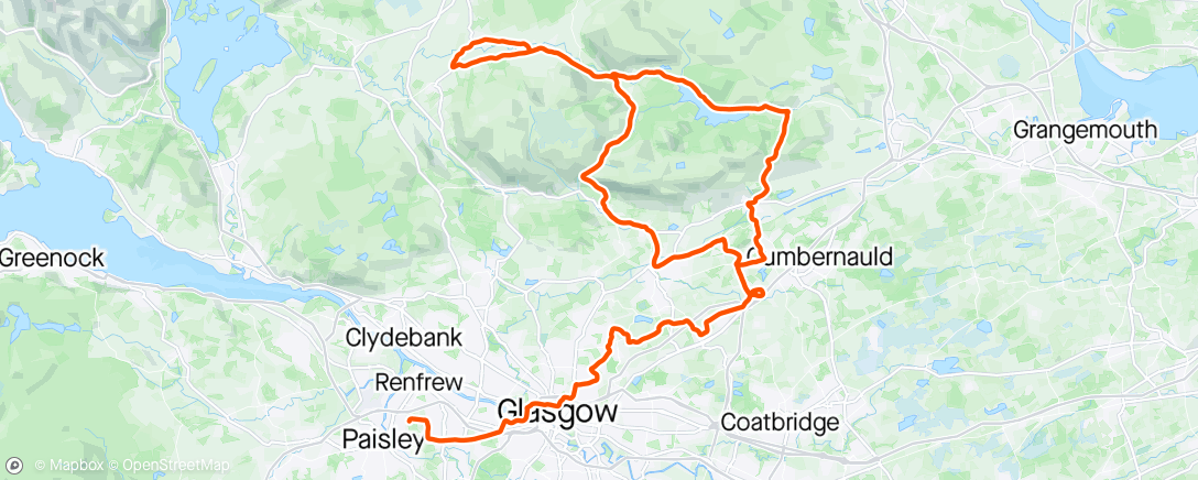 Map of the activity, Training Ride