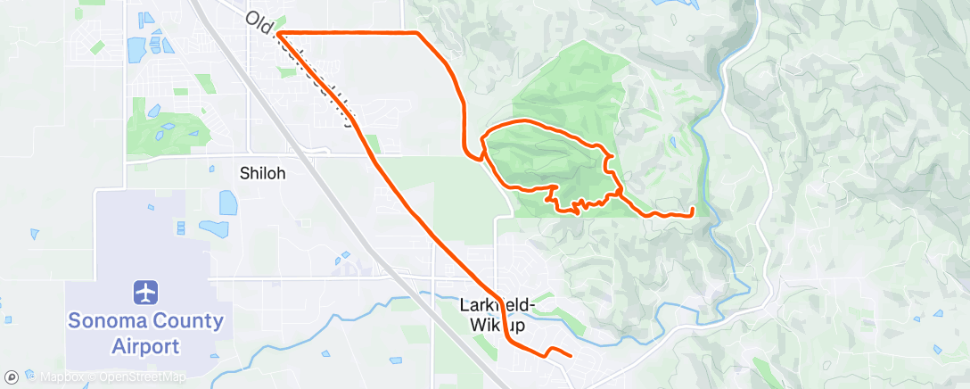 Map of the activity, Morning run