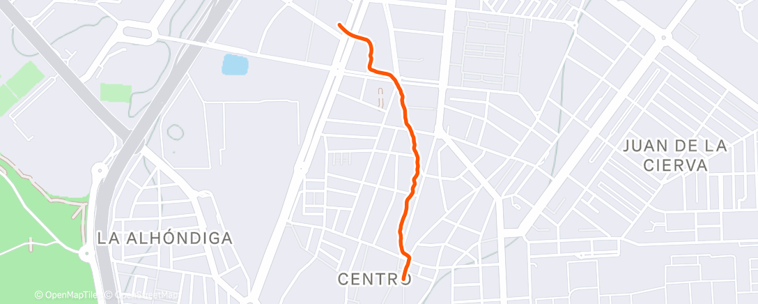 Map of the activity, Caminata de tarde