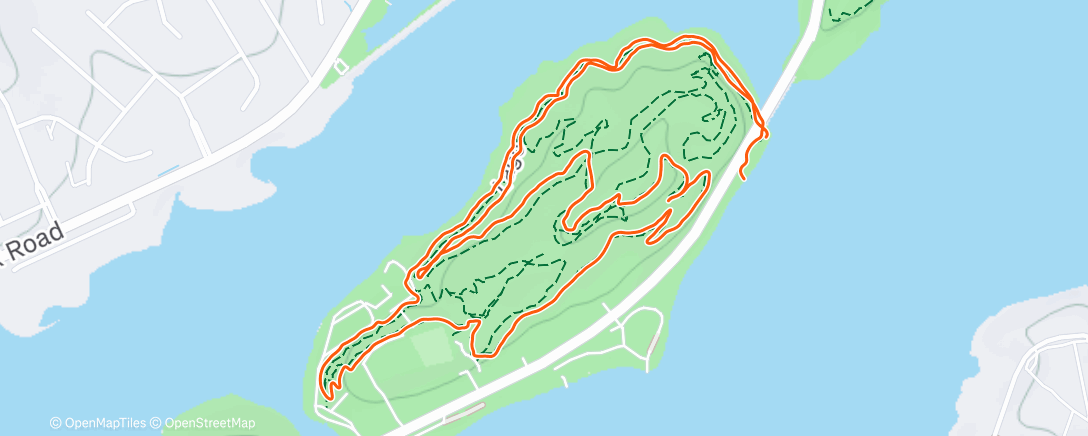 Map of the activity, 🔋 Afternoon Trail Run
