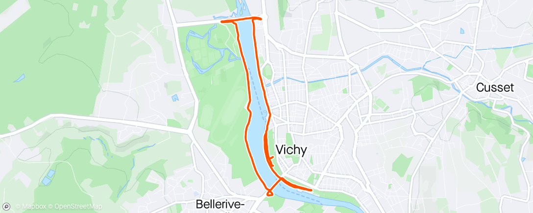 Map of the activity, Vichy