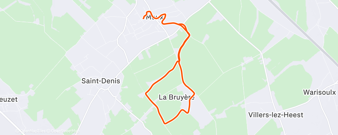 Map of the activity, Morning Run