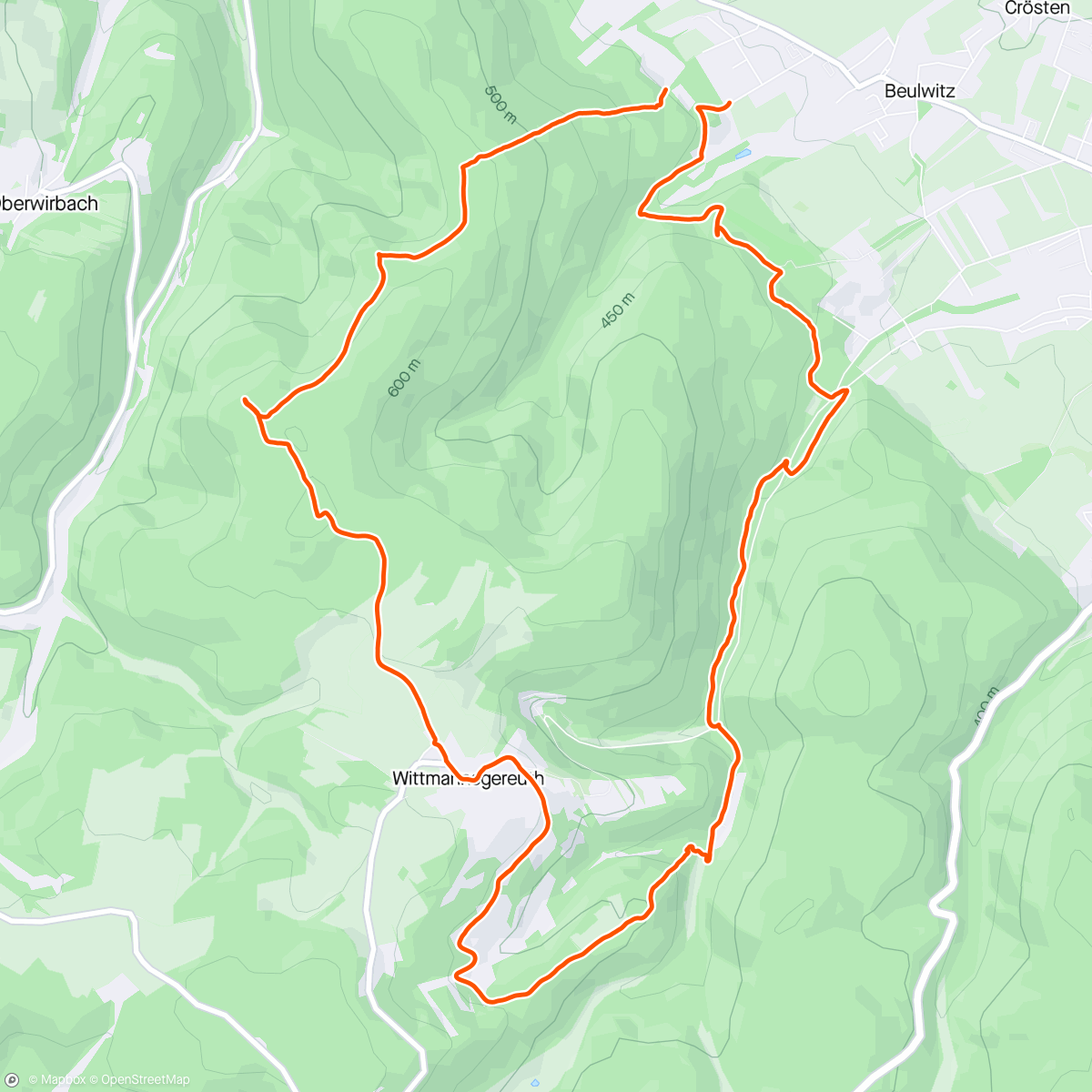 Map of the activity, Traillauf 🏃🌲🌧️↖️⛰️