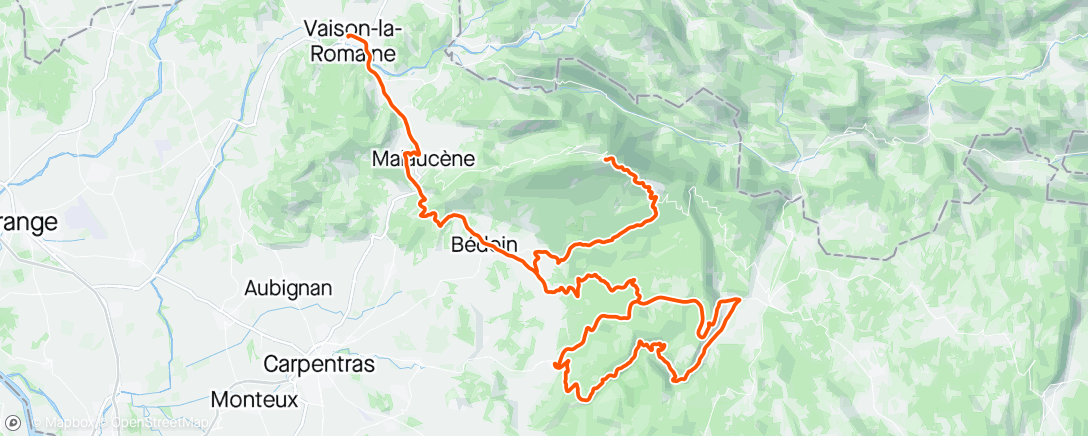 Map of the activity, 09/06/2024 Vaison la Romaine, Francia