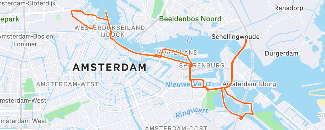 Map of the activity, Hilly Progressive Repeat