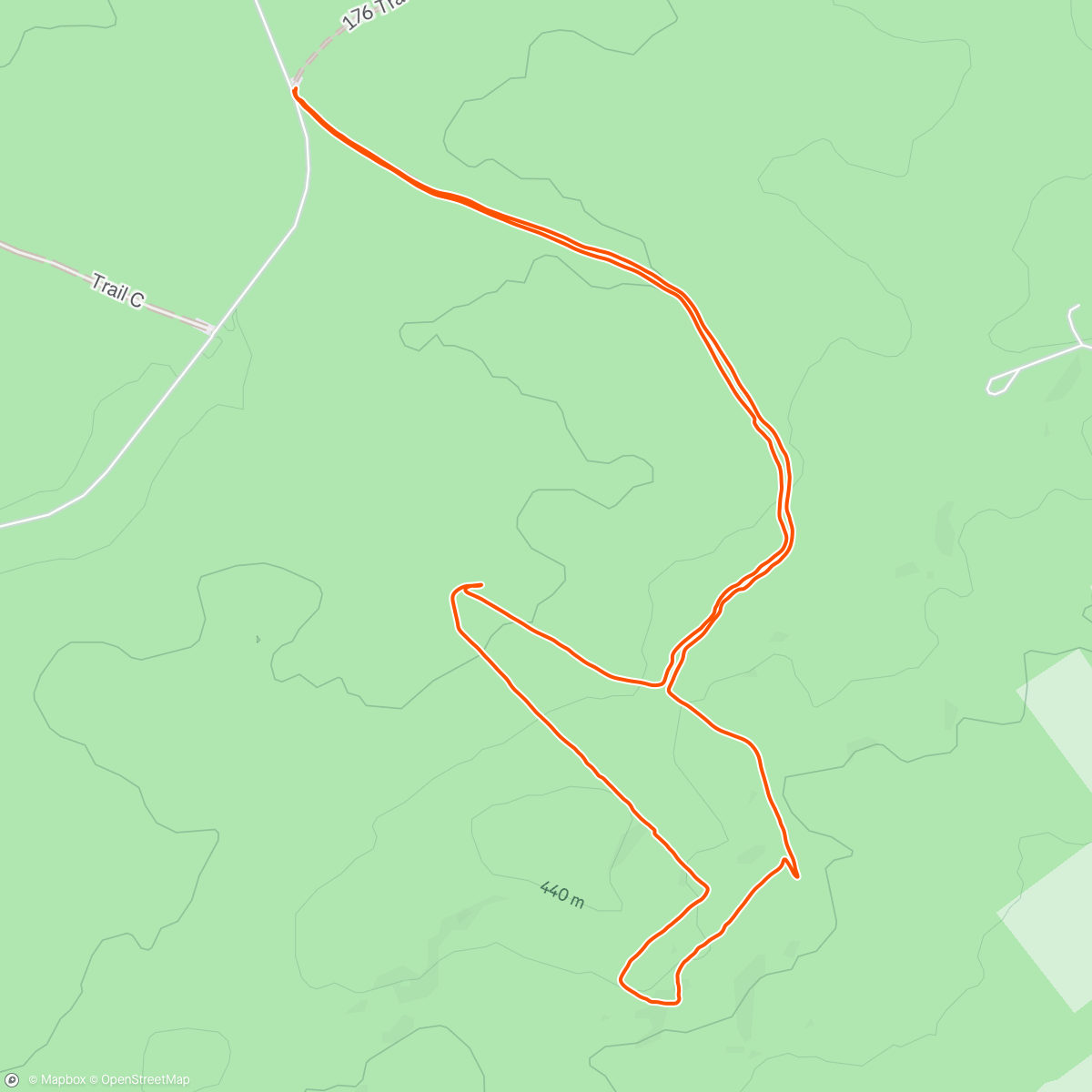 Map of the activity, Scotia trails and off-trail