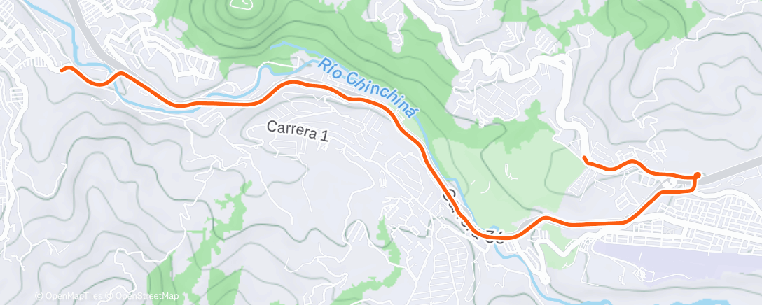 Map of the activity, Commute vacaciones